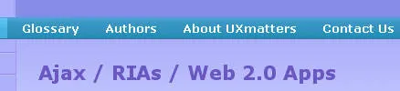Exemplo de breadcrumb com outro símbolo: UXmatters