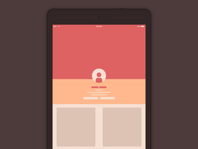 Microinteração com Motion UI: exemplo de interação com iPad