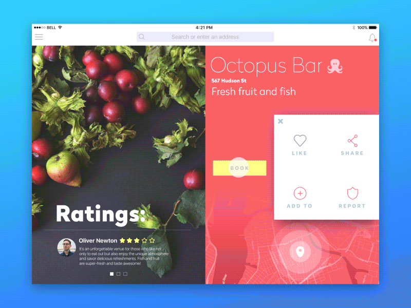 Microinteração com Motion UI: interação com app de iPad