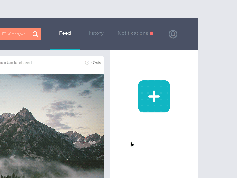 Microinteração com Motion UI: botão de adicionar