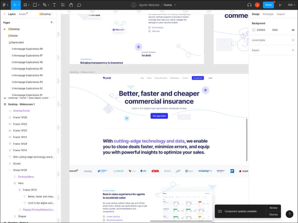Interface do Figma